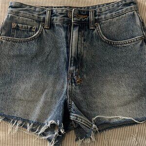 Ksubi Distressed Denim Cut-Off Shorts – Size 26